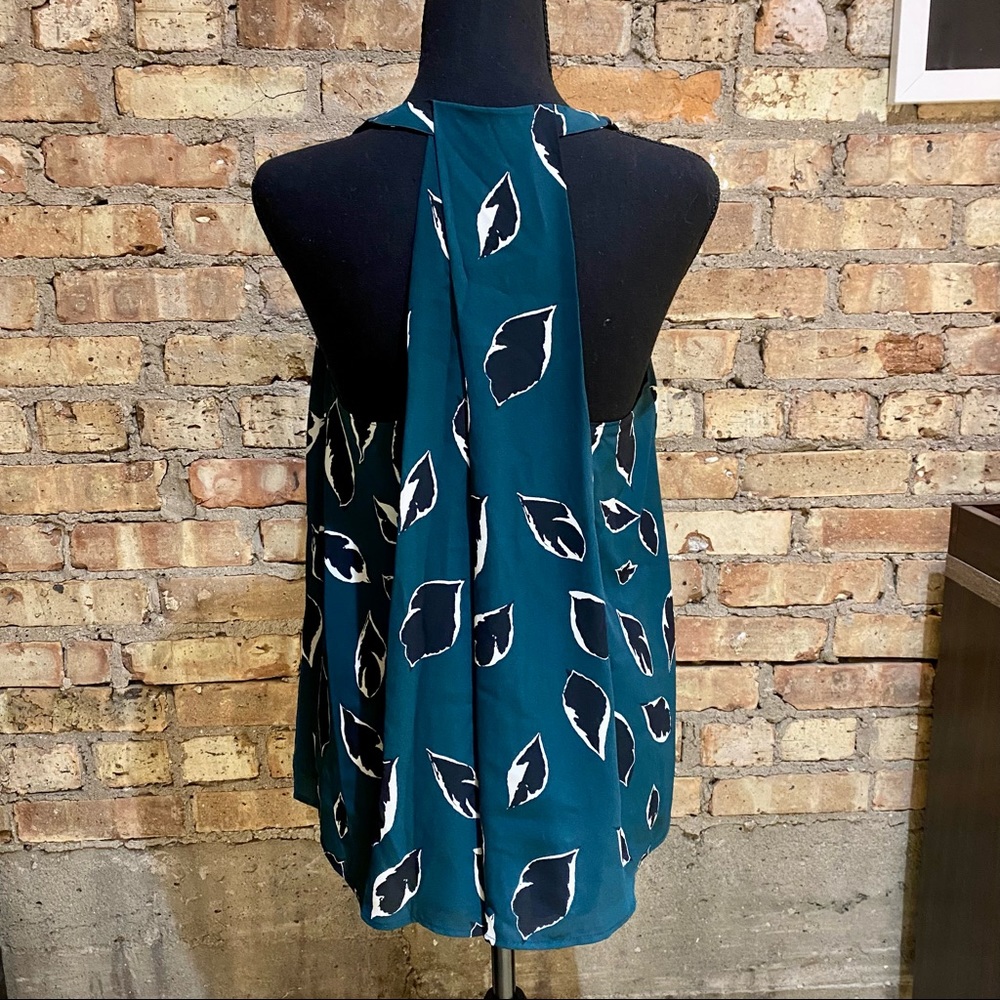 LOFT Loose Fitting Keyhole T-Back Tank in Teal - Picture 4 of 5